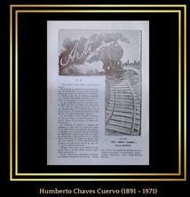 En febrero de 1914 llegó la primera locomotora a Medellín. La revista Arte lo celebra con esta portada ilustrada por Humberto Chaves.
